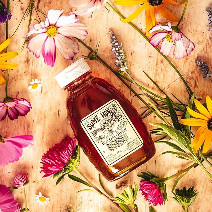 Some Honey Raw & Unfiltered Wildflower Honey – 100% Pure U.S. Honey – USDA Grade A – All-Natural