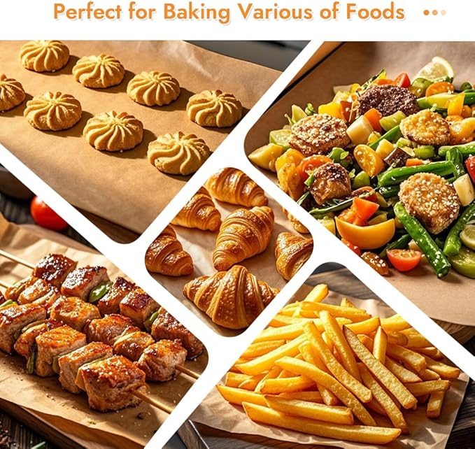 BYKITCHEN 9 x 13 Inch Parchment Paper Sheets, Non-Stick Precut Unbleached Baking Parchment Paper