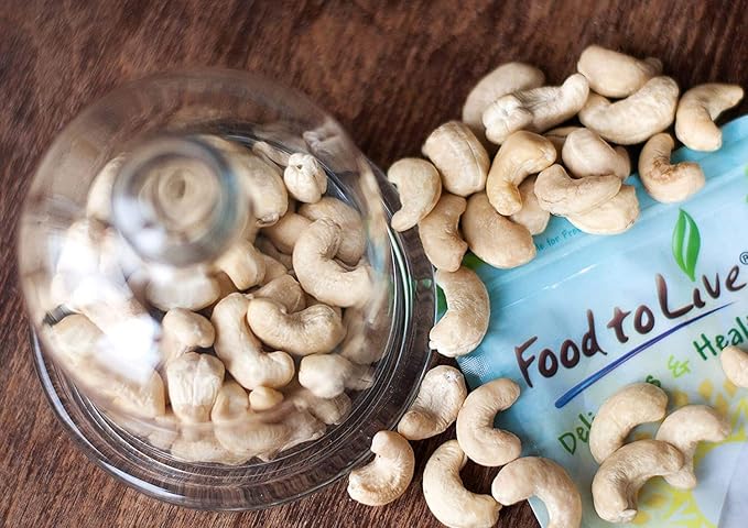 Food to Live - Raw Cashews, 12 Pounds ??Deluxe Whole Nuts, Unsalted, Unroasted Fancy Snack, Size