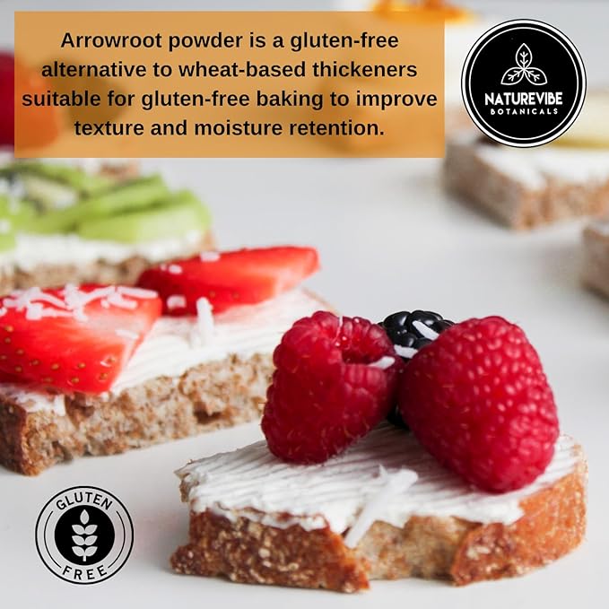 Naturevibe Botanicals Arrowroot Powder, 5lbs | Gluten-Free and Non-GMO | Used in cooking | Used for