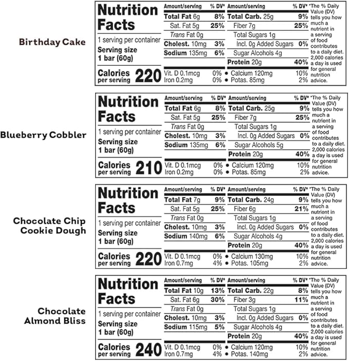 ONE Protein Bars, Sampler Variety Pack, Gluten Free with 20g Protein and 1g Sugar, Pantry Staples