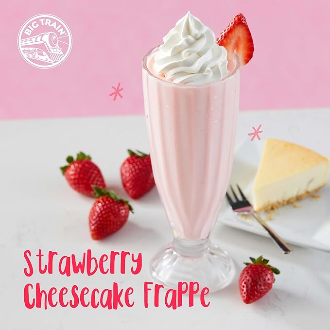 Big Train Strawberry Blended Cr챔me Beverage Mix, 3.5 Pound (Pack of 1)