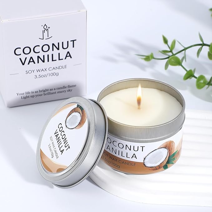 Coconut Spa Gifts for Women Birthday Self Care Kit Christmas Gifts Basket Thank You Relaxing Bath