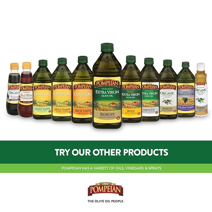 Pompeian USDA Organic Smooth Extra Virgin Olive Oil, Contains Polyphenols, First Cold Pressed, 68