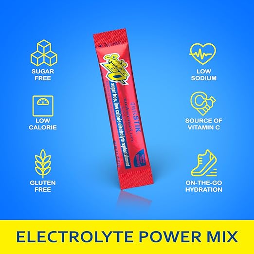 Sqwincher Zero Qwik Stik, Fruit Punch, Sugar Free, Low Calorie, Low Sodium Electrolyte Powder