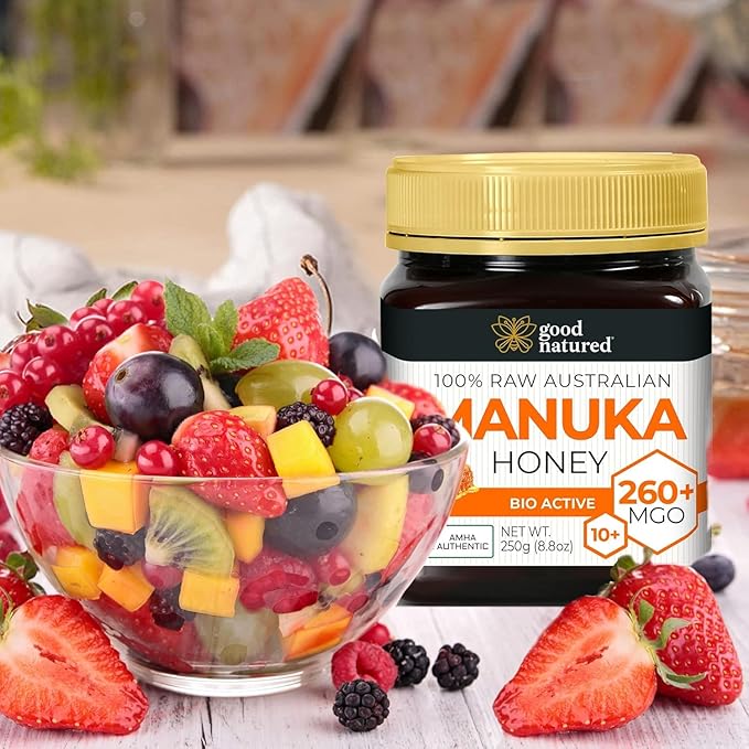 Raw Manuka Honey MGO 260+ /10+ - 8.8oz (250g) Medicinal Strength - High Certified Rating - BPA Free