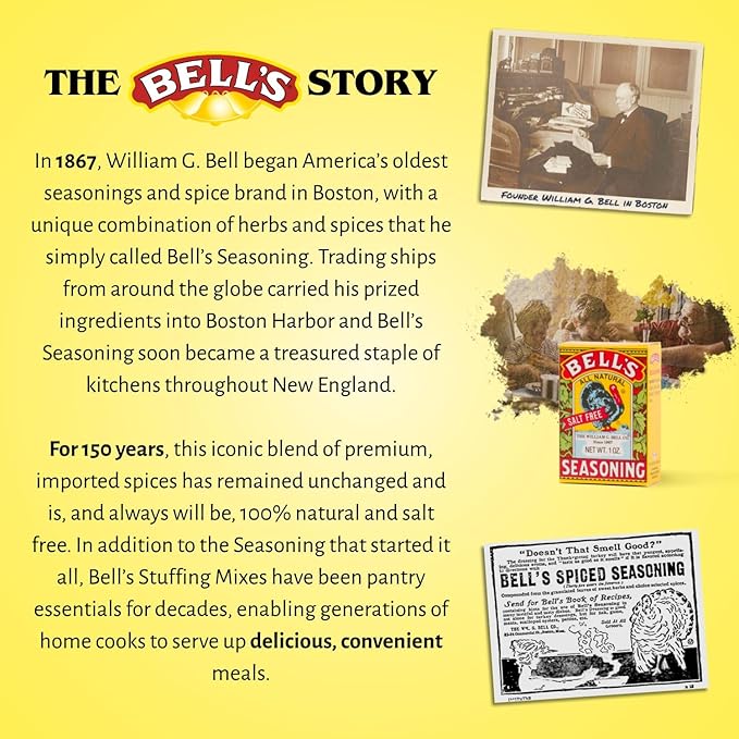 Bell's All Natural Seasoning ??1 oz Box ??Classic Salt-Free Poultry Blend ??Gluten-Free, Kosher