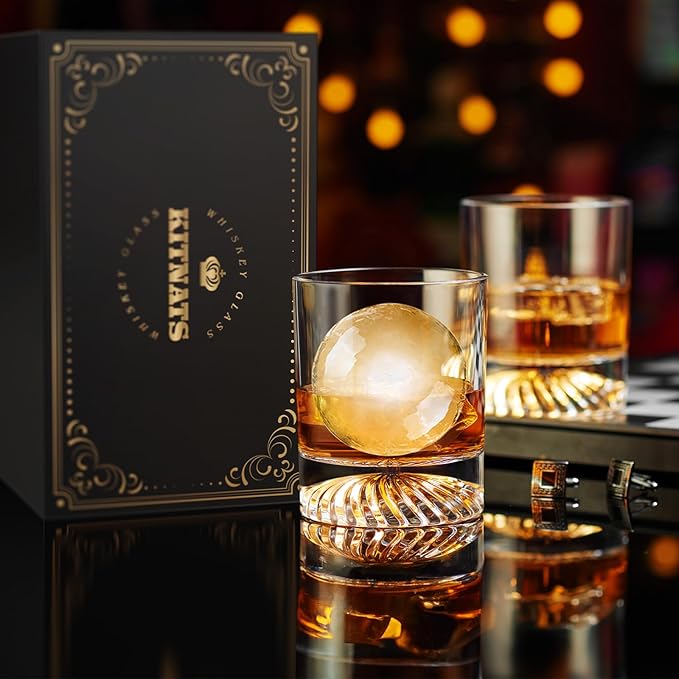 Hand Blown Crystal Old Fashioned Whiskey Glasses Rocks Glasses Drinking Cocktail Bourbon Scotch Rum
