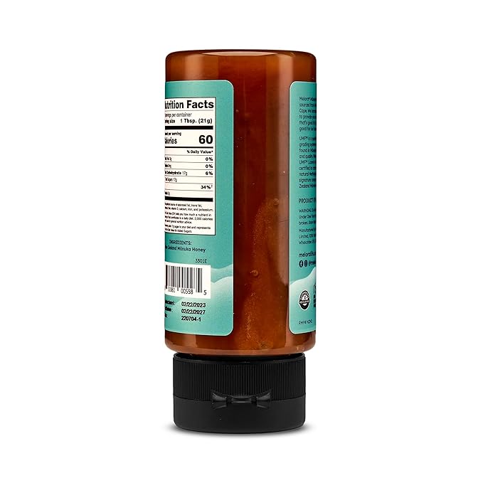 Melora Manuka Honey New Zealand Raw Honey | Pure, Unfiltered, Unpasteurized Honey | Organic Squeeze