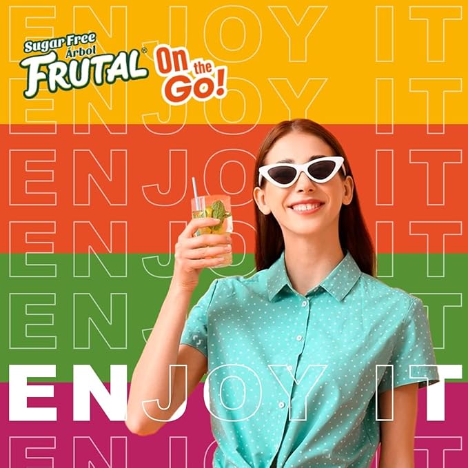 Frutal On-The-Go! | Powdered Drink Mix Pina Colada - Flavored Sugar Free! ??Single Serve On The Go!
