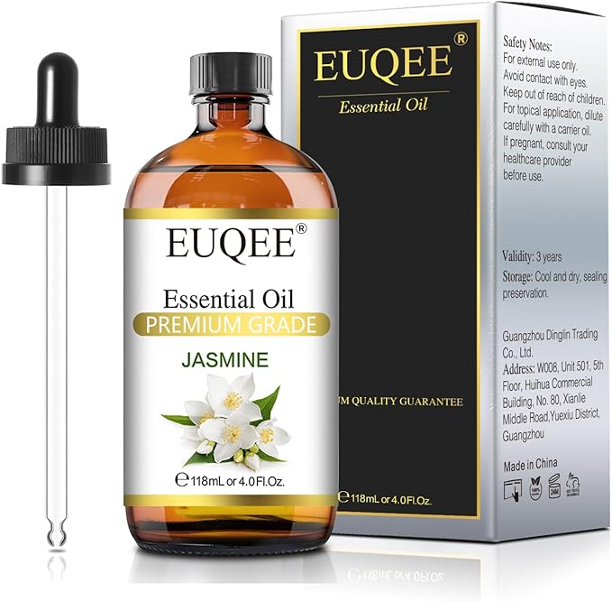 Jasmine Essential Oil 118ml Premium Jasmine Oil for Aromatherapy, Diffuser, DIY Soap, Candle Making