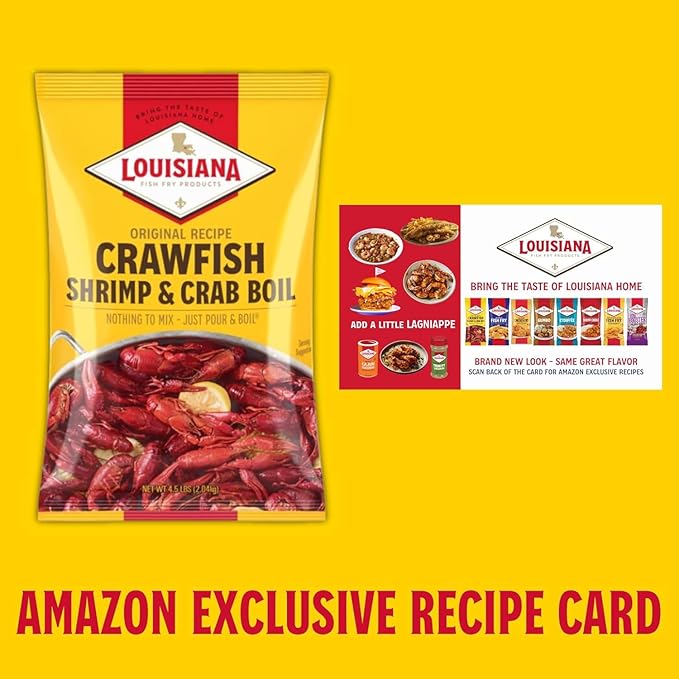 Louisiana Fish Fry Products Crawfish, Shrimp & Crab Boil Seasoning - Spicy & Delicious Seafood