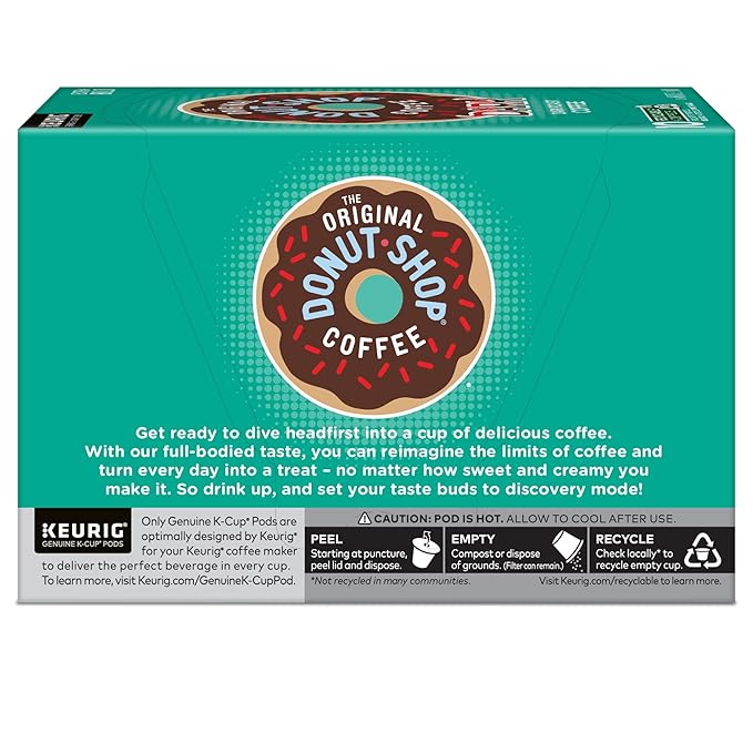 The Original Donut Shop Dark Roast K-Cup Pods – 60 Count