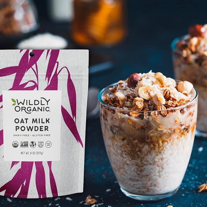 Wildly Organic Oat Milk Powder, 8 Oz Bag - Organic, Dairy-Free, Lactose-Free, Vegan, Gluten-Free