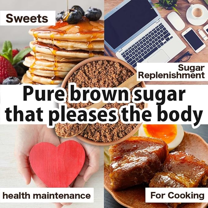 Brown Sugar Powder, Made in Japan,Only Sugarcane, Clean Eating, Rich in minerals,Vitamin B,Rich in