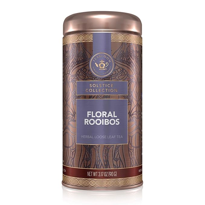 Teabloom Herbal Tea, Floral Rooibos Loose Leaf Tea, Rooibos Blend with Floral Flavors and Scent