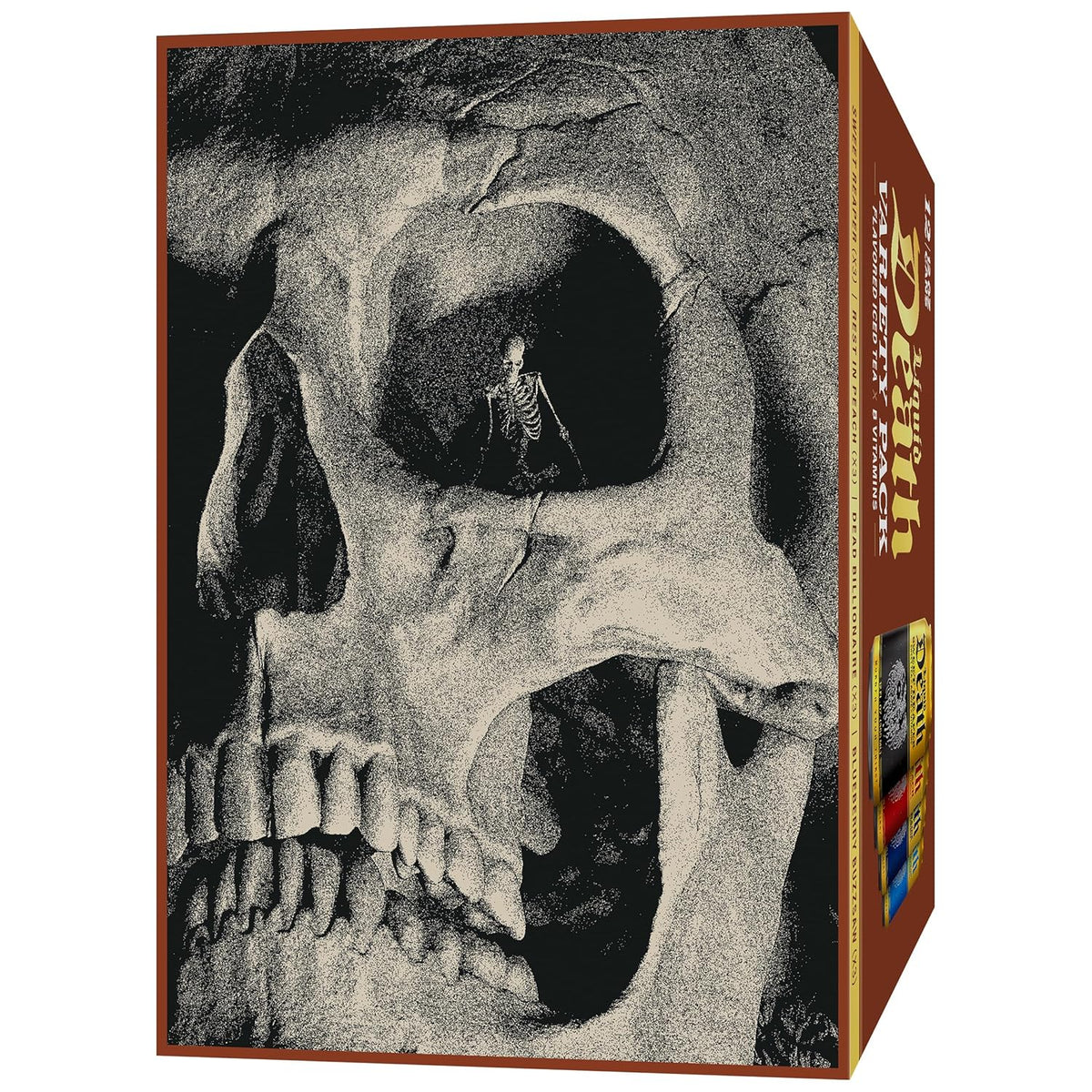 Liquid Death Iced Tea - Variety, 4 Flavors: Tea/Lemonade, Rest in Peach, 12 Fl Oz, Pack of 12