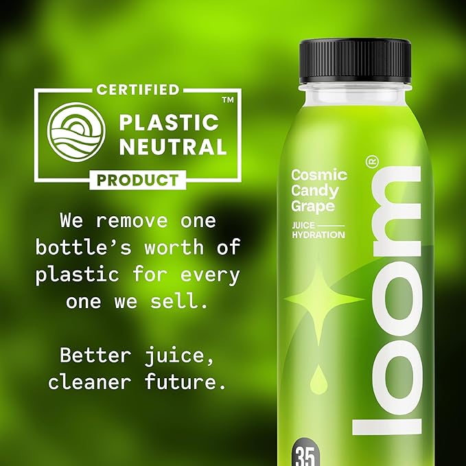 Cosmic Candy Grape Juice Drinks by Loom, Low Sugar Juice, Real Fruit, No Added Sugar, 35 Calories