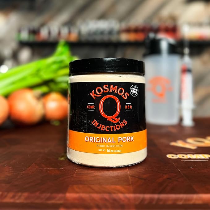 Kosmos Q Original BBQ Pork Injection, Meat Marinade for Pulled Pork, Chops, Ribs, Tenderloin &