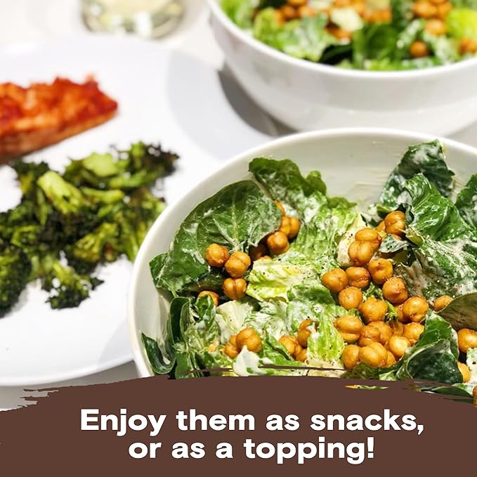 BIENA Chickpea Snacks - Crunchy Roasted Chickpeas - High Fiber Vegan Protein Snacks for Adults and