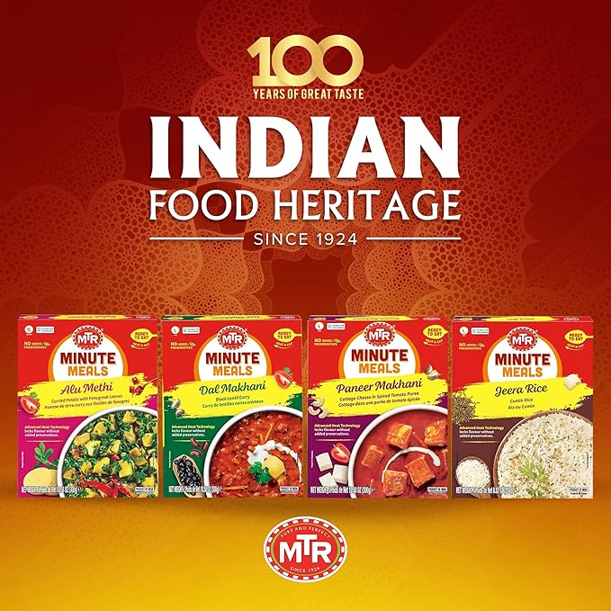 MTR Ready-To-Eat: Dhaba Mix - Assorted Pack of 4 (Alu Methi, Dal Makhani, Paneer Makhani, Jeera