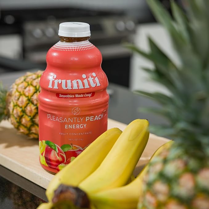 Fruniti Peach Smoothie Mix - Energy Boosting - No Sugar Added - Delicious Fruit Puree - Vitamin