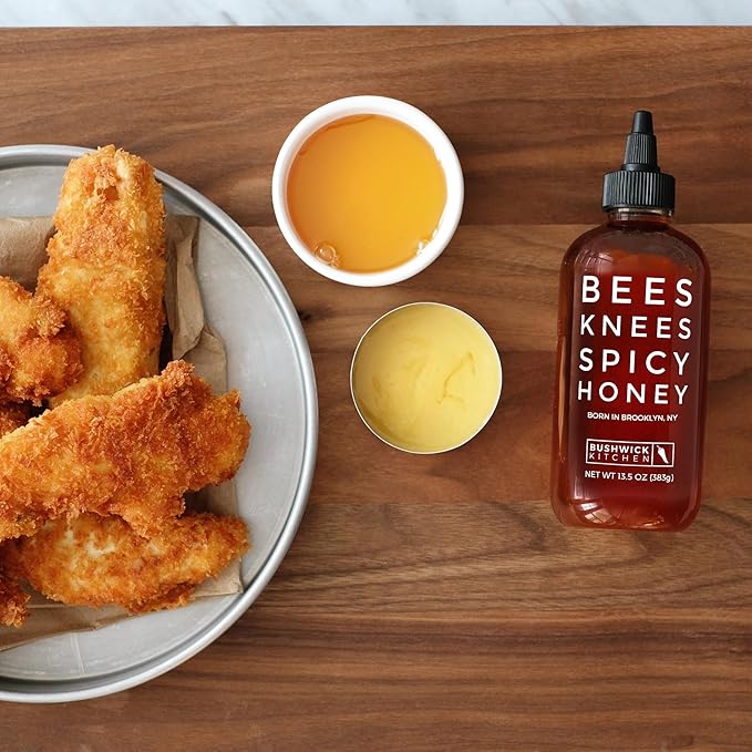 Bees Knees Spicy Honey, 12.5 oz Pure Honey Infused with Oleoresin Habanero Peppers, Gluten Free