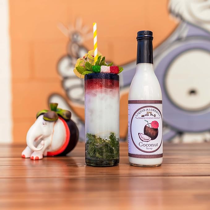 Liquid Alchemist Coconut Syrup for Drinks - Real Ingredients Make our Cream of Coconut Syrup a