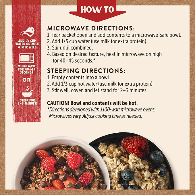 Kodiak Cakes Instant Oatmeal Packets - High Protein - 100% Whole Grains Breakfast Food - Maple &