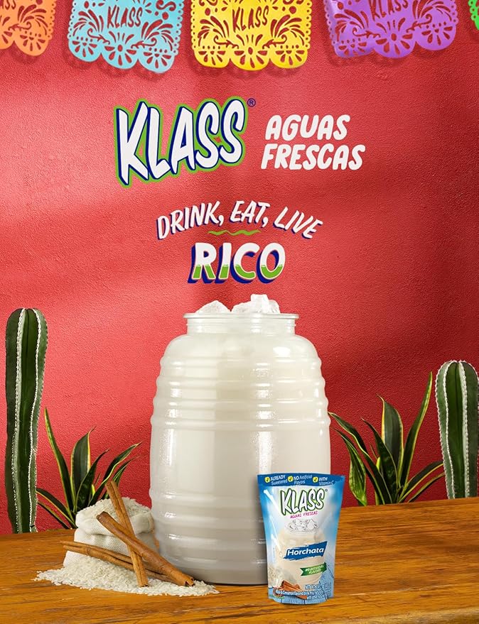 Klass Aguas Frescas | Drink Mix | Horchata | Flavors From Natural Sources, No Artificial Flavors
