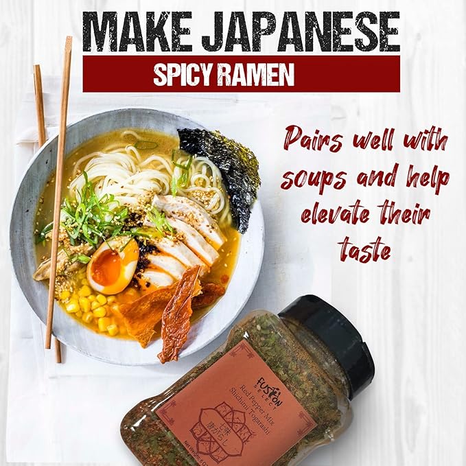 Fusion Select 12 Oz Shichimi Togarashi Seasoning - Japanese 7 Spice Japanese Seasoning Japanese