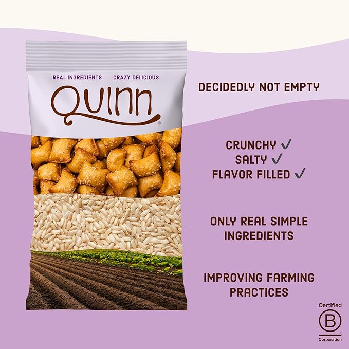 Quinn Creamy Peanut Butter Filled Pretzel Nuggets - Made with Real Ingredients, Whole Grain