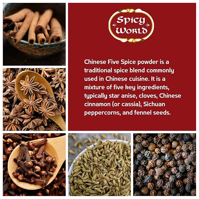 Spicy World Chinese Five Spice Powder 1.25 Pound (20oz) Bag - Great for Asian meals, Chinese 5