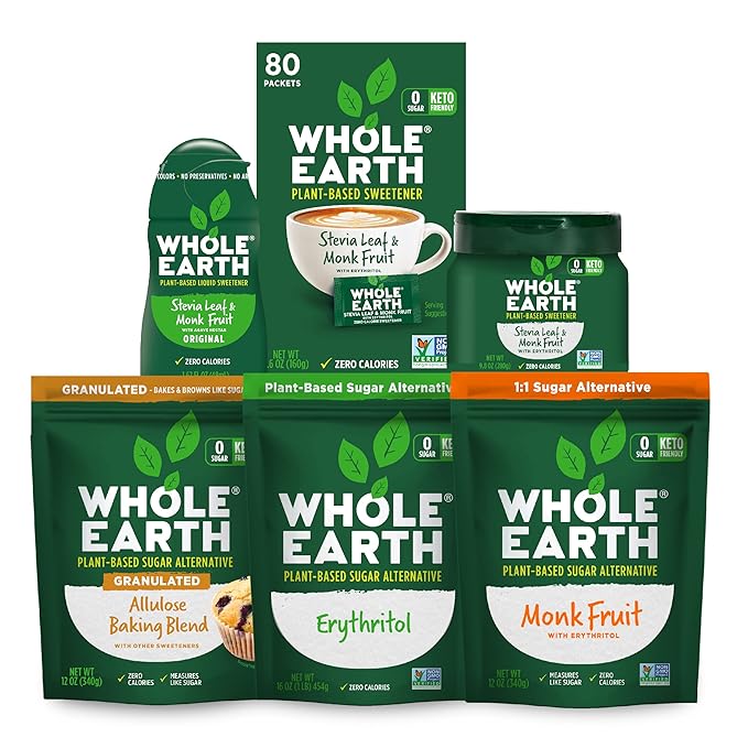 Whole Earth Stevia & Monk Fruit Liquid Sweetener, Original, No Erythritol, Squeeze Bottle, 1.62 Fl