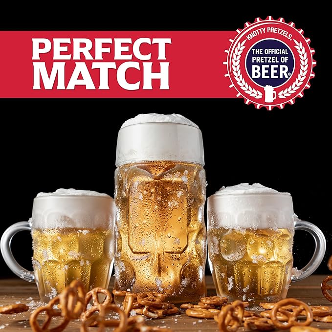 Knotty Pretzels - "The Official Pretzel of Beer" 7.5 Ounce Pretzel in Resealable Snacks Bags