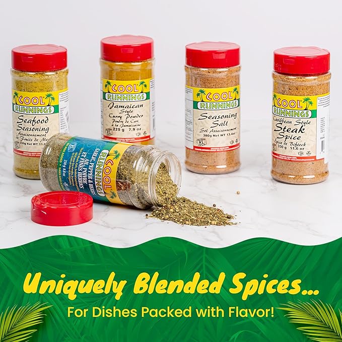 Cool Runnings Seafood Seasoning 330g - Authentic Caribbean Spice Blend for Enhancing Grilled