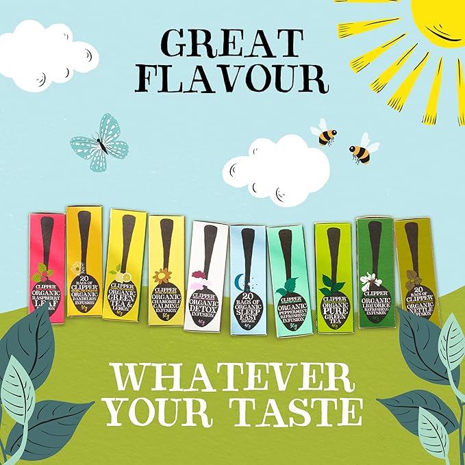Clipper Tea Peppermint & Licorice Teabags ??Caffeine Free, USDA Organic, Great Hot or Iced ??Sweet