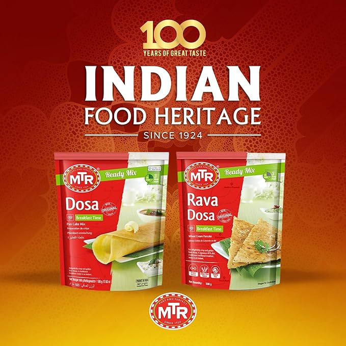 MTR Instant Rava Dosa Mix - Ready to Cook Authentic Indian Breakfast, Lunch, Dinner or Snack Meal