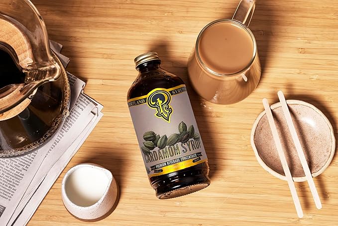 Portland Syrups Cardamom Syrup – Flavoring for Coffee, Lattes, Cold Brew, Macchiatos, Cocktails, &