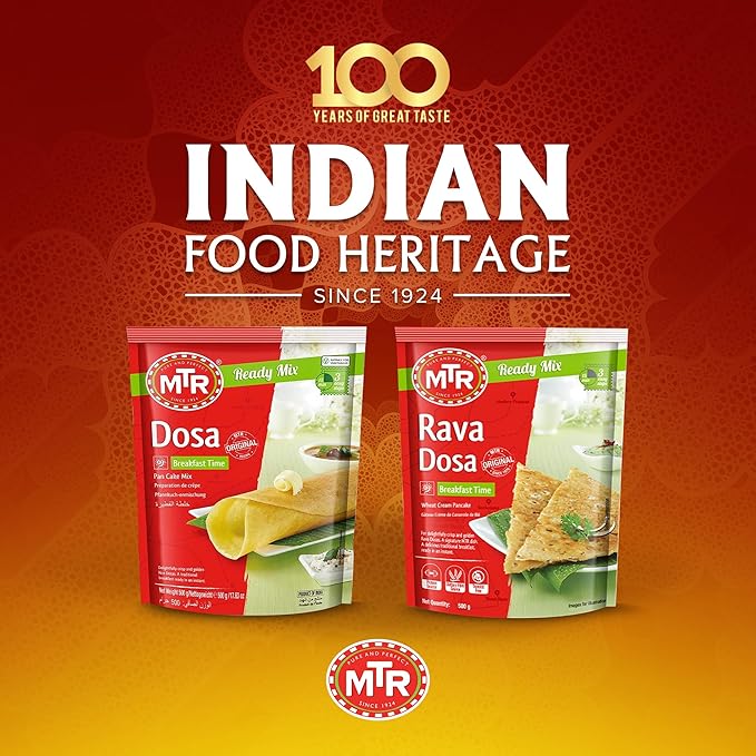 MTR Instant Dosa Mix - Ready to Cook Authentic Indian Breakfast, Lunch, Dinner or Snack Meal - No