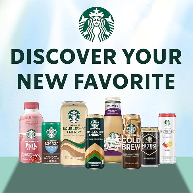 Starbucks Iced Energy Drink, Watermelon Splash, Zero Sugar Energy Drink, Plant Based Caffeine
