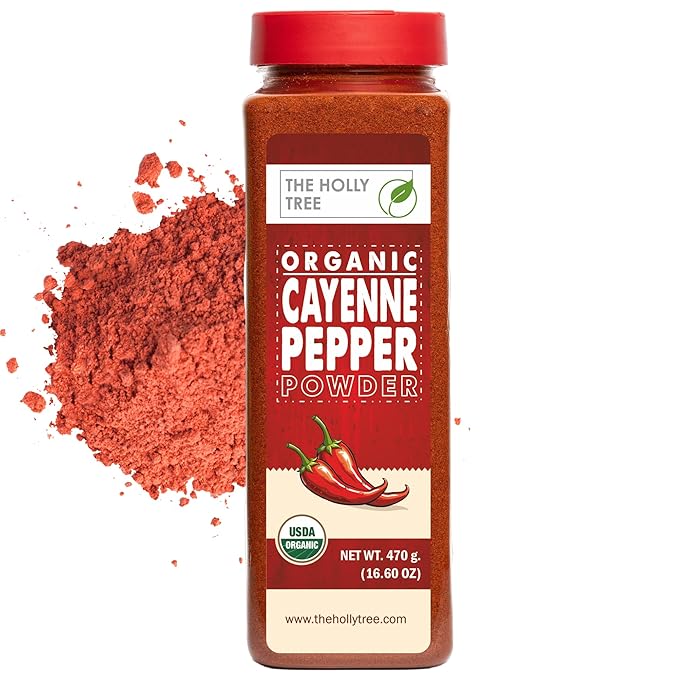 Organic Cayenne Pepper Powder 16.60 oz - Ground Red Chili for Cooking, Spices & Seasoning - Cayenne