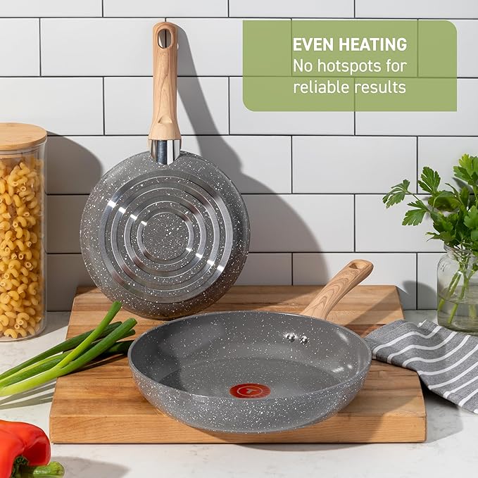 T-fal Revive Ceramic Cookware Sets, Pots and Pans Set Nonstick, (12 pieces), Ceramic Non stick