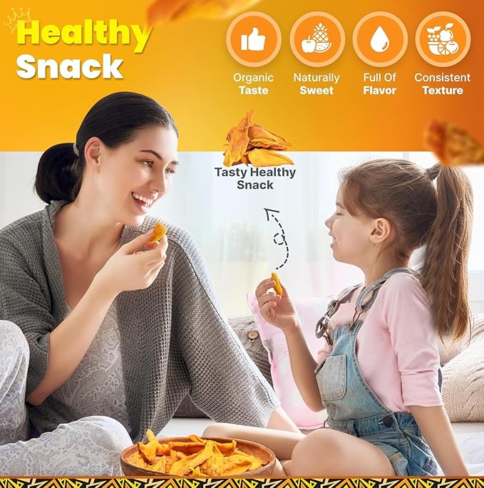 Organic Dried Mango Slices, No Sugar Added, 16oz - All-Natural, Non-GMO, Mouth-Watering Dried