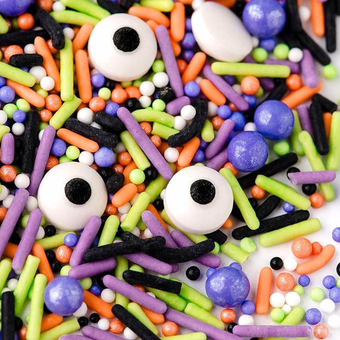 Sweets Indeed Sprinklefetti Monster Mash Sprinkles ??4 oz Jar | Halloween Sprinkle Mix with Candy