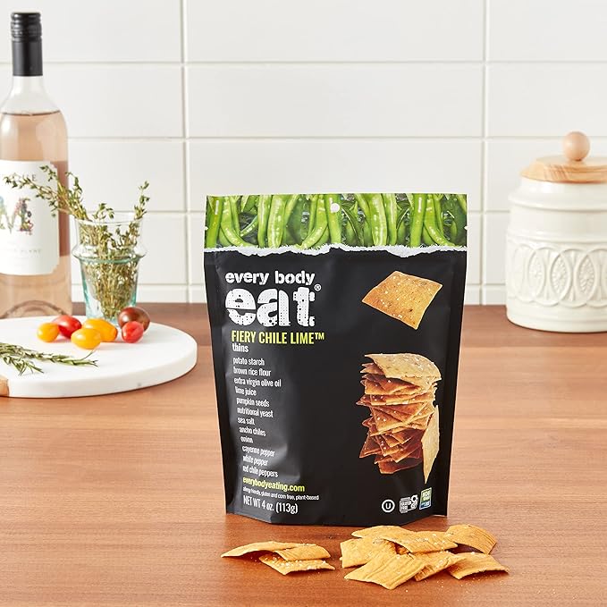 Every Body Eat Snack Thins, Allergen Friendly, Vegan, Gluten Free and Dairy Free (6 Count, Fiery