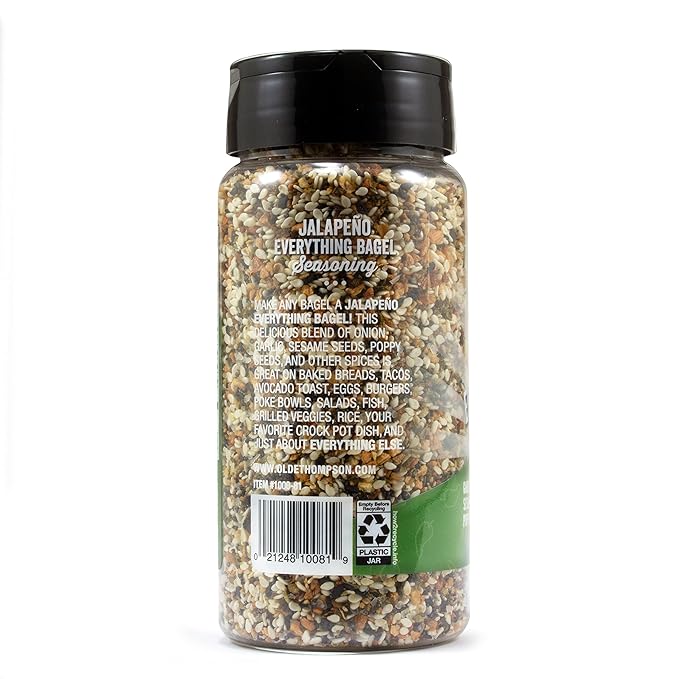 Olde Thompson Everything Bagel Seasoning with Jalapeno, Spice and Seasoning Blend, 7.2 Ounce