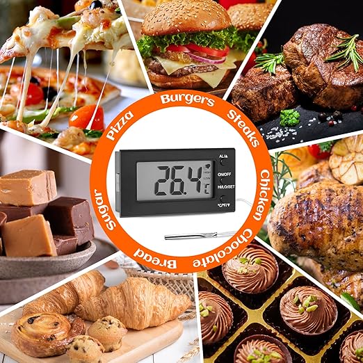 Digital Oven Thermometer -58°F to 572°F/-50°C-300°C, Thermometer with Probe, High Low Temperature