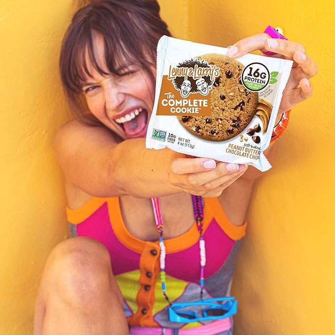 Lenny & Larry's The Complete Cookie, Peanut Butter Chocolate Chip, Soft Baked, 16g Plant Protein