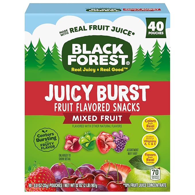 Black Forest, Juicy Burst, Fruit Flavored Snacks, Mixed Fruit Flavors, A Juicy Burst of Natural